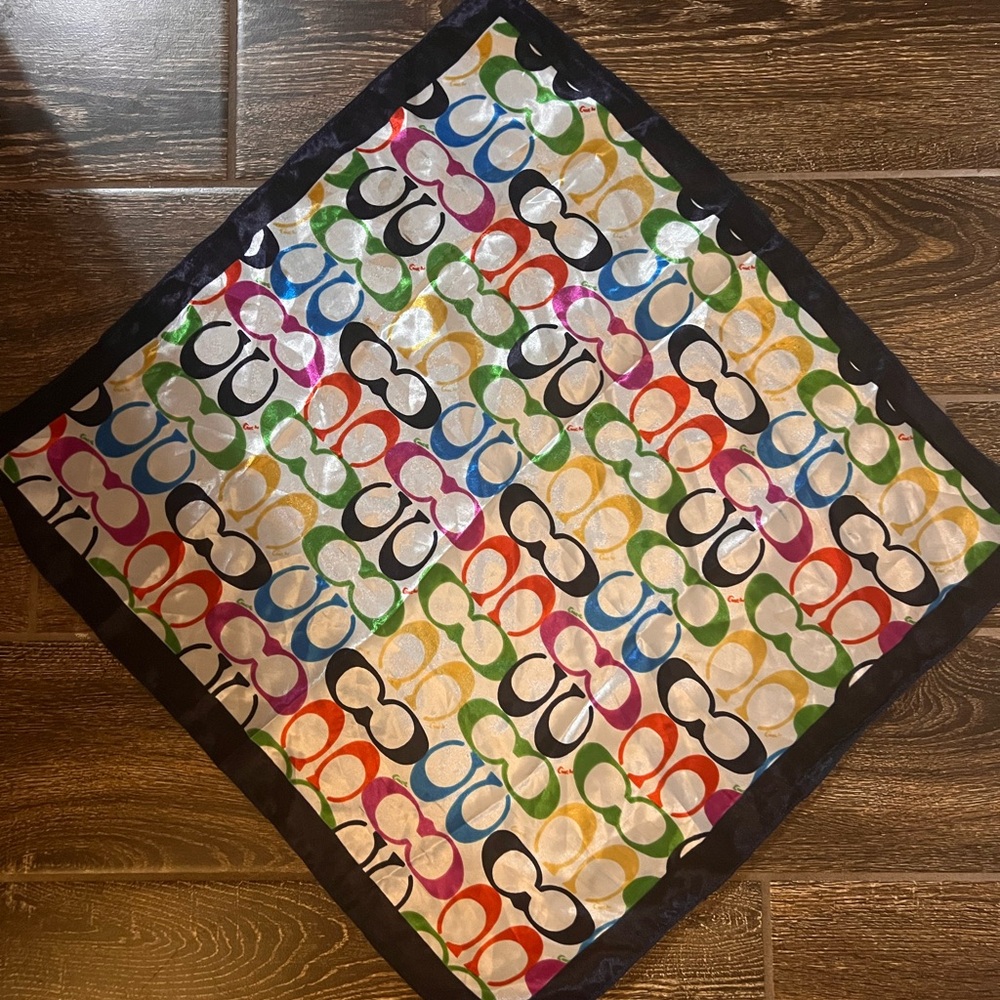 Coach Multi-color Silk Scarf